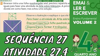 EMAI 4º ANO ATIVIDADE 274 SEQUÊNCIA 27 VOLUME 2  FRAÇÃO NÚMERO DECIMAL [upl. by Albers932]