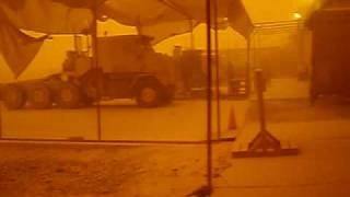 Dust storm at COB Speicher Iraq [upl. by Annabal]