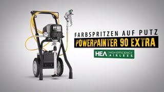 AirlessFarbspritzen auf Putz mit dem PowerPainter 90 Extra von WAGNER [upl. by Nidak813]