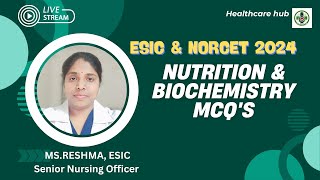 BIOCHEMISTRY AND NUTRITION MCQS esicnursingexam [upl. by Lrub]