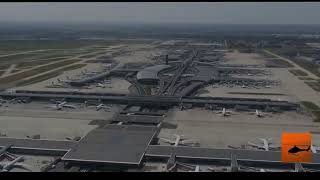 Airport Charles de Gaulle Paris aerial footage [upl. by Ayatnwahs864]