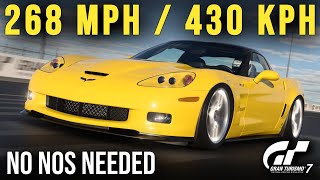 GT7  268 MPH 430 kmh Corvette C6 ZR1 Speed Tune Setup Tutorial [upl. by Sigismund]