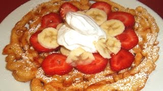 COMO HACER UN PASTEL de EMBUDO funnel cake receta Complaciendo Paladares [upl. by Jinny]