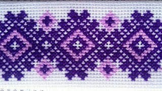 50 beautiful cross stitch design  dosuti border design  easy dosuti pattern [upl. by Ennelram]