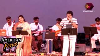 American Focus  MG Sreekumar amp KS Chithra sing Karutha Penne [upl. by Ailecra]