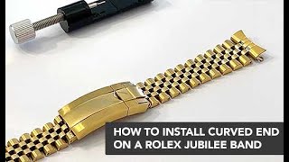 How To Install Curved Ends on a Bandini Jubilee Watch Band for Rolex [upl. by Ahsauqal]