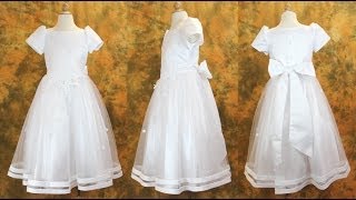 First Communion Dress in Satin and Tulle  LCD1005 [upl. by Harrison]