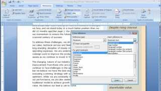 Creating Cross References in Word [upl. by Naeloj]