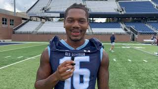 ODU Football Media Day 2024 CB KhianDre Harris [upl. by Ahsatal]