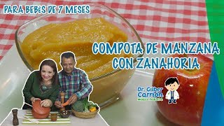 Compota de manzanas casera FACIL postre bajas calorias [upl. by Notxap]