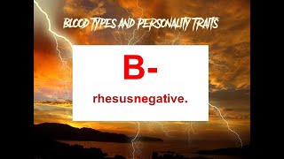 Blood Type B Negative Personality Traits [upl. by Moran]