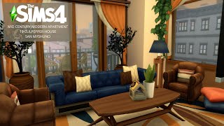 Mid Century Modern Apartment  19 Culpepper House  The Sims 4  Stop Motion Build  No CC [upl. by Freedman706]