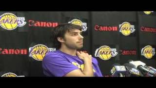 Lakers guard Sasha Vujacic on 2010 exit interview [upl. by Ahsiel]