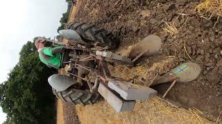 1951 Ferguson TEF20 21 LItre 4Cyl Diesel Tractor 28HP with Ferguson Plough [upl. by Hynda]