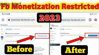 Facebook Monetization Restricted  Request Another Review [upl. by Ebby]