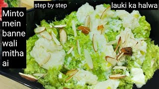 lauki ka halva banane ka bahut aasan tarika ab Minto mein hoga taiyarzaikacooking [upl. by Airelav]