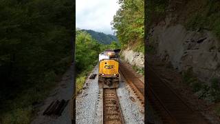 Pacing a SD70Mac CSX train shorts railroad [upl. by Bernardi]