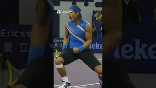 Nadals ICONIC Celebration vs Djokovic 🤩 [upl. by Ahsimed809]