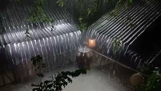 Powerful Thunder and Rain Sounds for Peaceful Night [upl. by Farver]