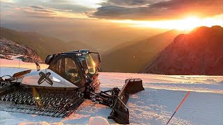 HOW DOES SKI SLOPE PREPARATION LOOK LIKE  Snow Groomers HD [upl. by Atiuqnahs]