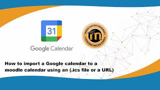 How to import a Google calendar to a Moodle calendar [upl. by Yim]