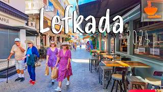 Lefkada Greece walking tour 4k Drone 2024 [upl. by Ardelia]