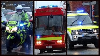 Fire Engines Police Cars and Ambulances responding  Compilation 17 [upl. by Morez]