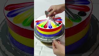 Multi Colour Cake Design  Cake Recipe shorts youtubeshorts viralvideo video [upl. by Tugman26]