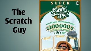 Scratching the 20 SUPER SET FOR LIFE instant scratch lottery ticket [upl. by Ellenahc323]