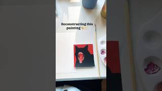 Creating a painting from a painting dark art painting cat short eerieart darksurreal shorts [upl. by Baillieu]