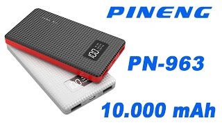 Переносной аккумулятор PINENG PN963 10000mAh Power Bank обзор и тестирование ёмкости [upl. by Mott]