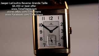 JaegerLeCoultre Reverso Grande Taille 18k Yellow Gold 270162 [upl. by Koenraad]