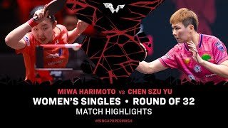 Miwa Harimoto vs Chen SzuYu  WS R32  Singapore Smash 2024 [upl. by Anair446]