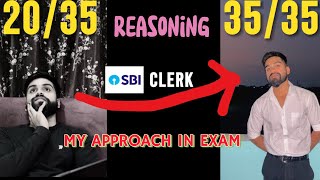 My approach to attempt reasoning to get 3535 😱 SBI CLERK  SBI JA REASONING  Time to grow [upl. by Nnairek]