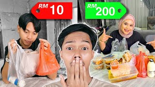 BORONG SEMUA MAKANAN BAZAR RAMADHAN MURAH VS MAHAL [upl. by Subocaj]