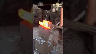 How to forge an iron block into the shape of a kitchen knife [upl. by Dryfoos636]