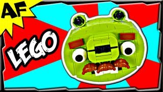 Custom Lego Angry Birds MOUSTACHE BAD PIGGIE MOC  Animated Review with Building Instructions [upl. by Tsenre265]