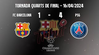 Barça 1  4 PSG Tornada quarts de final Champions League 20232024 [upl. by Frere]