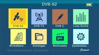 Summit SCT 845  Kombi Messgerät DVBSS2 TT2 amp C  DVBSS2 Suche und Einstellungsmöglichkeiten [upl. by Garlaand]