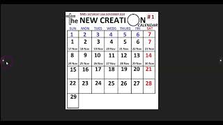 CALENDAR ADJUSTMENT COULD MAKE TODAY 30th NOV 2024 PASSOVER NIGHT ON THE NEW CREATION CALENDAR [upl. by Essilem818]