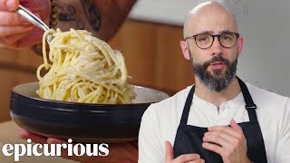 Babishs Secret to Perfect Cacio e Pepe  Epicurious 101 [upl. by Karl]