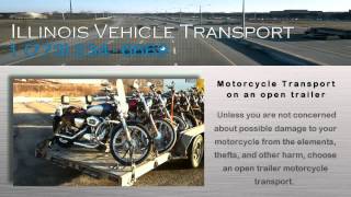 Motorcycle Transport on Open Trailers CanAm Transportation Inc 4740 N Cumberland Ave Chicago IL [upl. by Nerak]