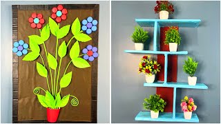 DIY Home Decor Ideas Easy Wall Art and Plant Shelf from Recycled Materials [upl. by Ries]