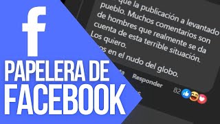 PAPELERA de FACEBOOK ¿Dónde esta ¿Cómo entrar [upl. by Valley]