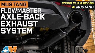 20152023 Mustang EcoBoost Flowmaster Outlaw AxleBack Exhaust System Review amp Sound Clip [upl. by Ihtraa]