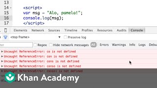 Debugging webpages with the browser console  Computer programming  Khan Academy [upl. by Signe]