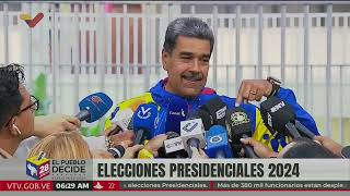 Maduro declara tras votar este 28 de julio de 2024 elecciones presidenciales en Venezuela [upl. by Ehrman]