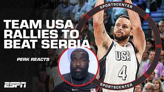 Perk reacts to Team USA’s comeback win Steph Curry set the tone  SportsCenter [upl. by Davidoff]