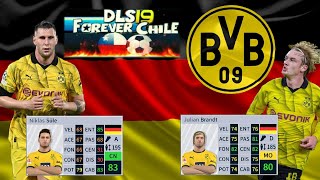 🔥PLANTILLA DEL BORUSSIA DORTMUND🇩🇪2324⚽🏆PARA EL DLS 19 CON SUS POSICIONES Y ESTATURAS REALES🎊🔥 [upl. by Pathe]