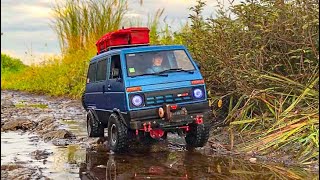 RC ADVENTURE WPL D42 4x4 OFFROAD  MODEL DAIHATSU HIJET RC SKALA MOBIL 110 [upl. by Quinby]